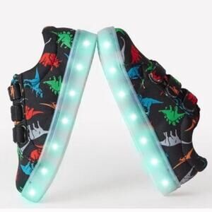 New FABKIDS Dino Light Up Multi-Strap Sneaker Shoes KIDS SIZE 1